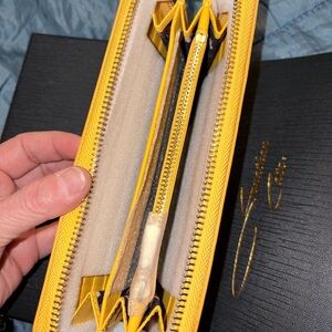 Yellow Zip-Around Wallet